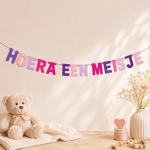 Geboorteslinger hoera een meisje Pk 1- partykadoshop
