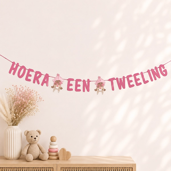 Geboorteslinger Hoera een tweeling pk7 1 Geboorteslinger Hoera een tweeling pk7