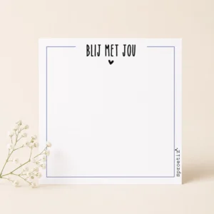 Notitieblokje blij met jou